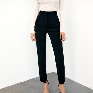 BRAND NEW WITH TAGS Zara Black High Waisted Trouser Pants